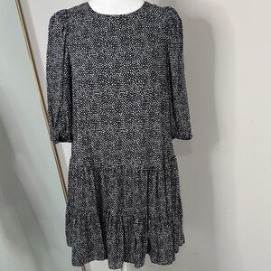 Zara Black and White Polka Dot Mini Dress